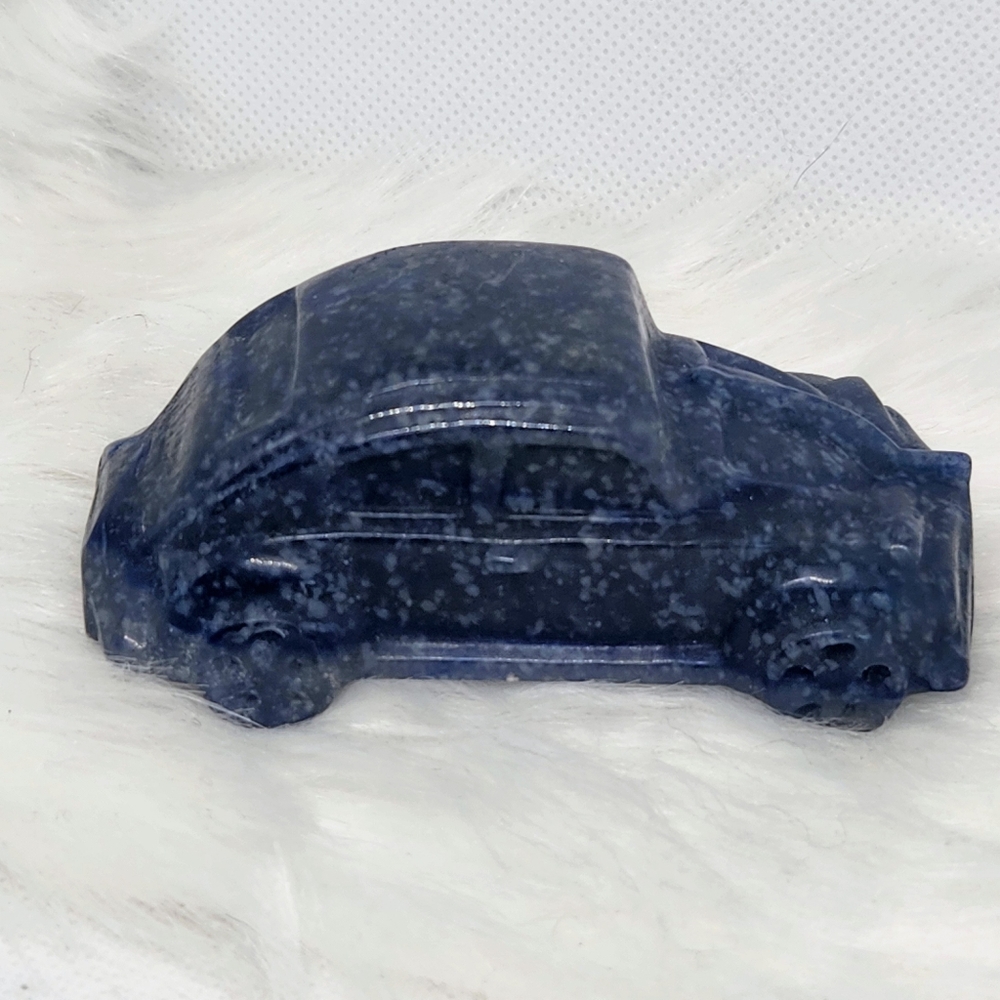 Sodalite Car Carving. VW Bug Crystal